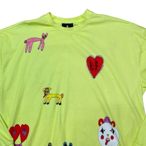 TEDDY FRESH x KAT ROSE Long Sleeved Bright Yellow Shirt Unisex Medium - Picture 7 of 7